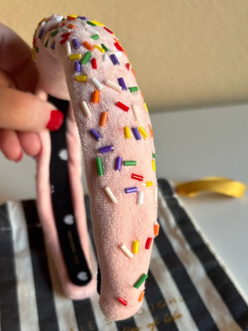 Lele Sadoughi strawberry velvet